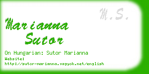 marianna sutor business card